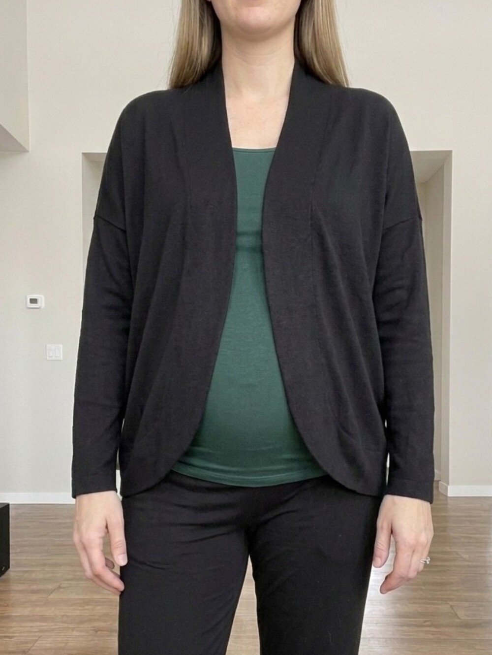 Old Navy Maternity Jersey Knit Open Front Cardigan Sweater Large Black
